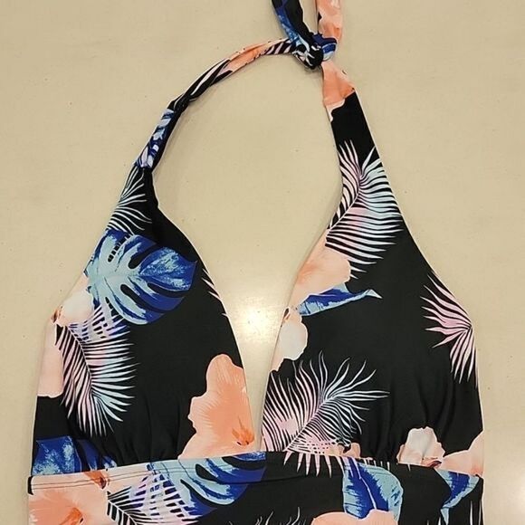 DKNY Floral Hawaiian One Piece Tummy Control Bathing Suit Swimsuit - Size Medium - Picture 6 of 14